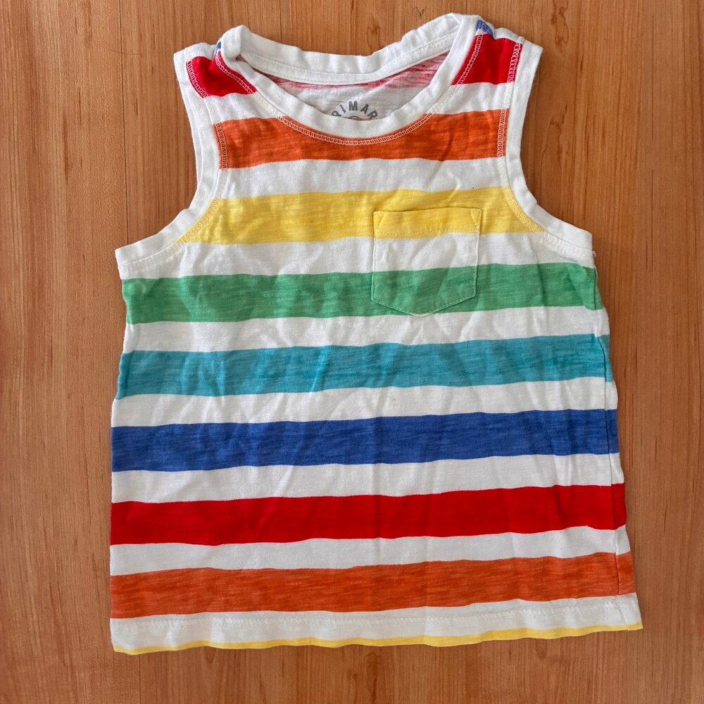Primary Kids rainbow stripe tank 2-3